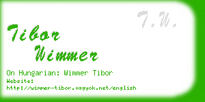 tibor wimmer business card